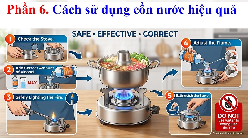 Cồn Nước Cho Bếp Lẩu – Giải Pháp Nhiên Liệu Tiện Lợi, An Toàn Và Tiết Kiệm